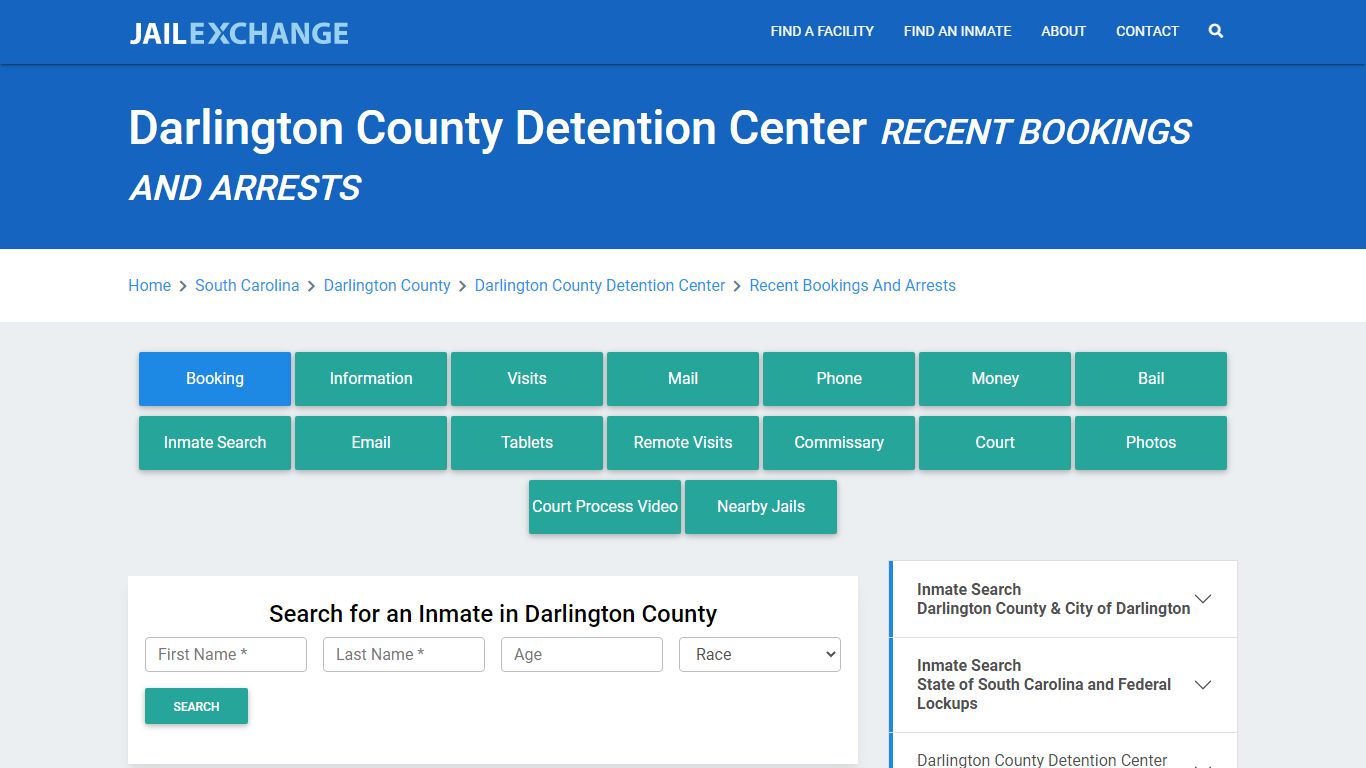 Darlington County Detention Center Recent Bookings And Arrests