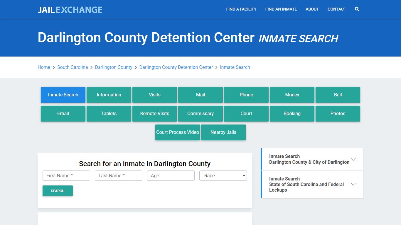 Darlington County Detention Center Inmate Search - Jail Exchange